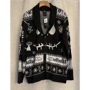 Disney Nightmare Before Christmas Cardigan Sweater Size XL NEW W/ Tags